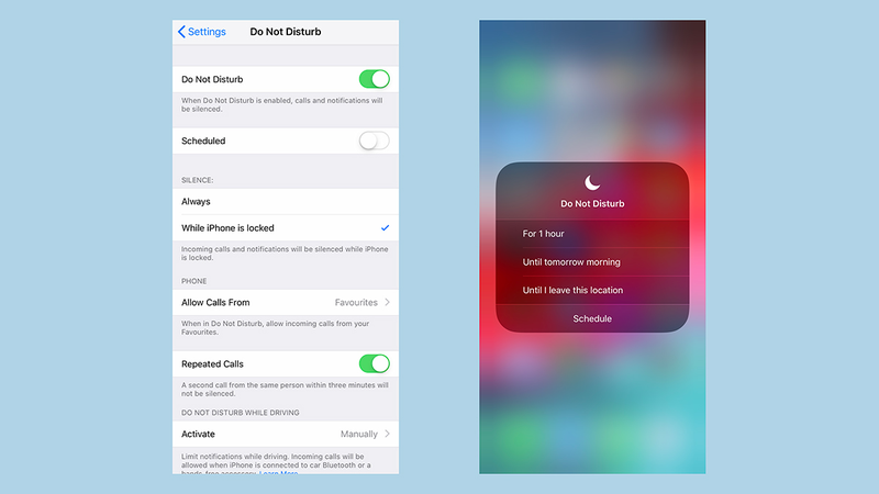 Do Not Disturb on iOS.